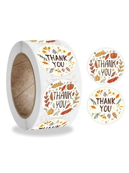Other - 500 Thank You Fall Leaves 1” Round Stickers PRICE IS FIRM